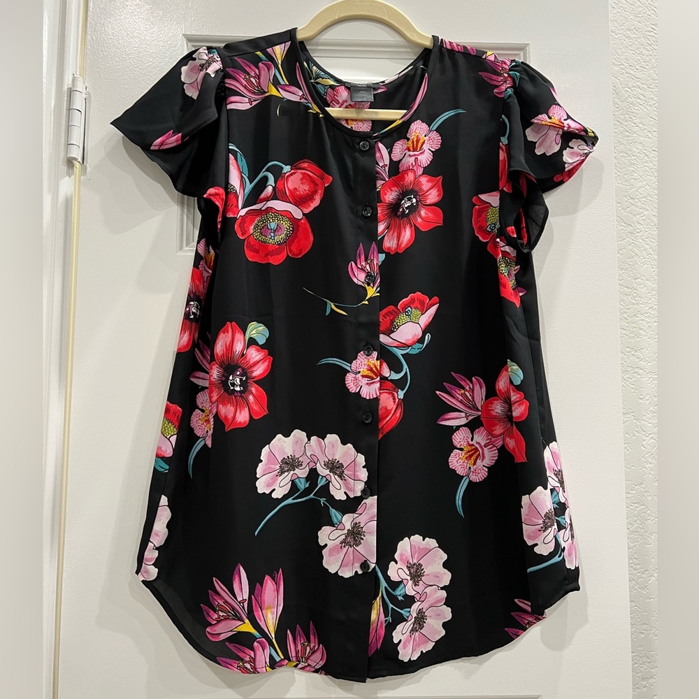 Ann Taylor Factory Flower Blouse